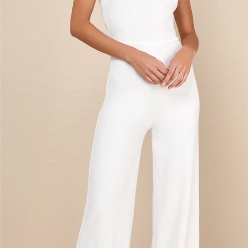 Lulus Women’s Elegant White Jumpsuit